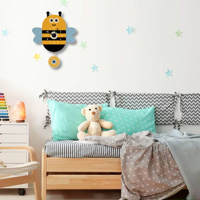 Bee Wooden Pendulum Clock by Popclox