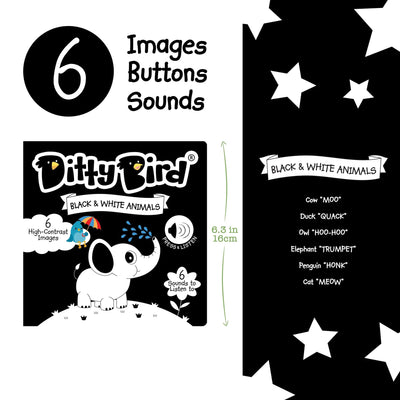 Black & White Animals Sound Book by Ditty Bird