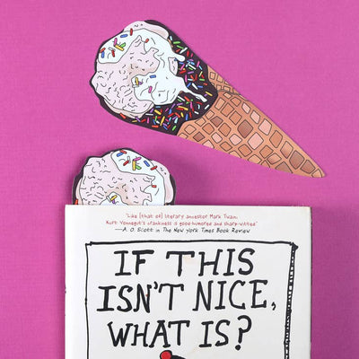 Ice Cream Cone Bookmark (It's Die Cut!) by Humdrum Paper