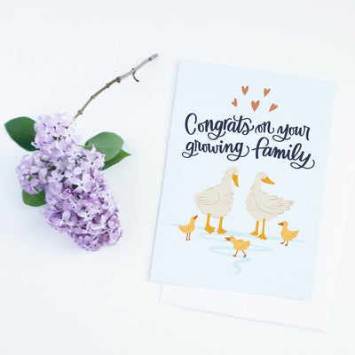 Congrats on Your Growing Family Duckling Card by Pedaller Designs