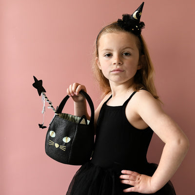 Black Cat Bucket Bag by Rockahula Kids