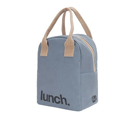 Zipper Lunch Bag - 'Lunch' in Blue by Fluf