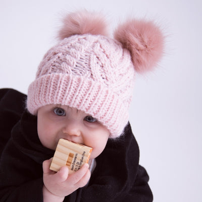 Fluffer Beanie Hat - Blush Pink by Huggalugs