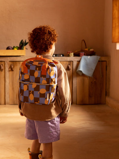 Small Farmhouse Checkerboard Backpack - Lemons by Sticky Lemon