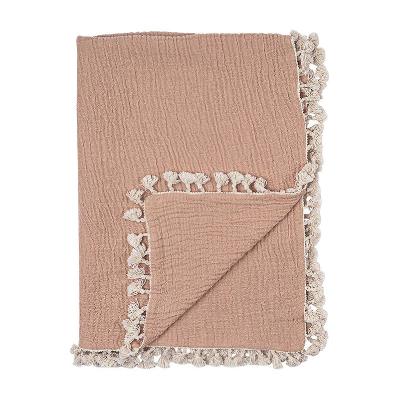 6 Layer Muslin Blanket - Copper by Crane Baby