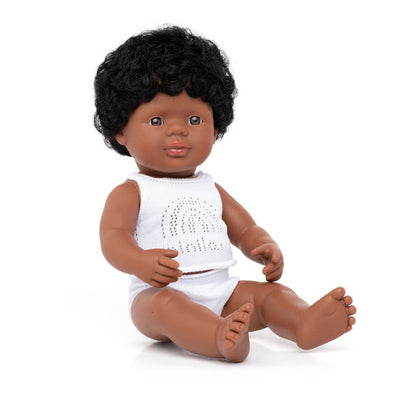 Baby Doll African American Boy 15" by Miniland