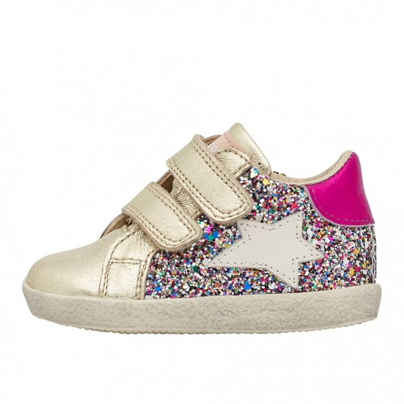 Alnoite High VL Sneakers - Platinum/Glitter/Fuchsia by Falcotto