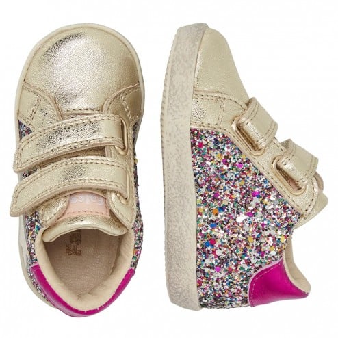 Alnoite High VL Sneakers - Platinum/Glitter/Fuchsia by Falcotto