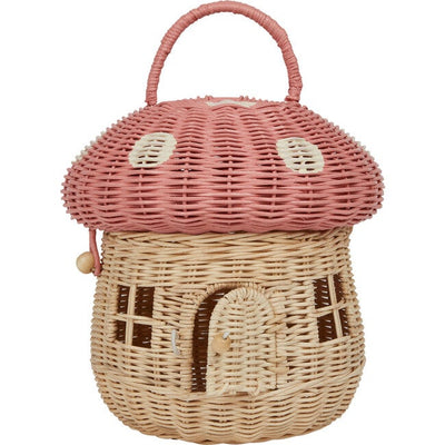 Rattan Mushroom Basket - Musk by Olli Ella