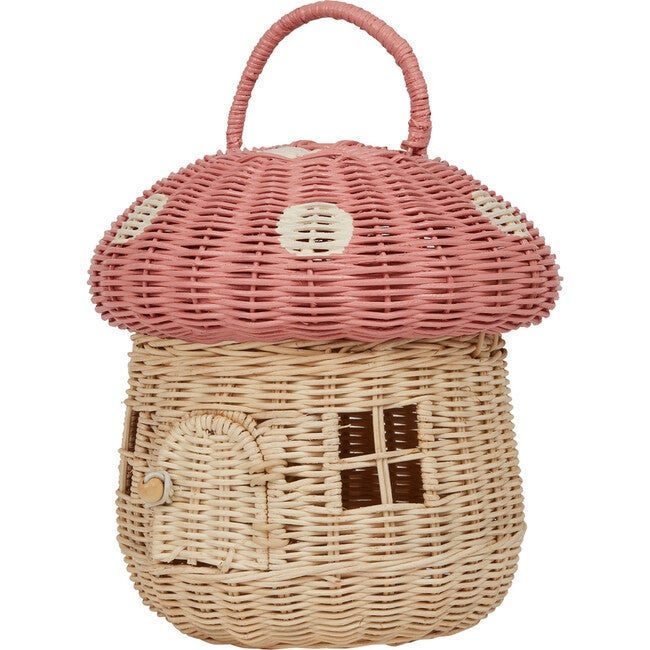 Rattan Mushroom Basket - Musk by Olli Ella