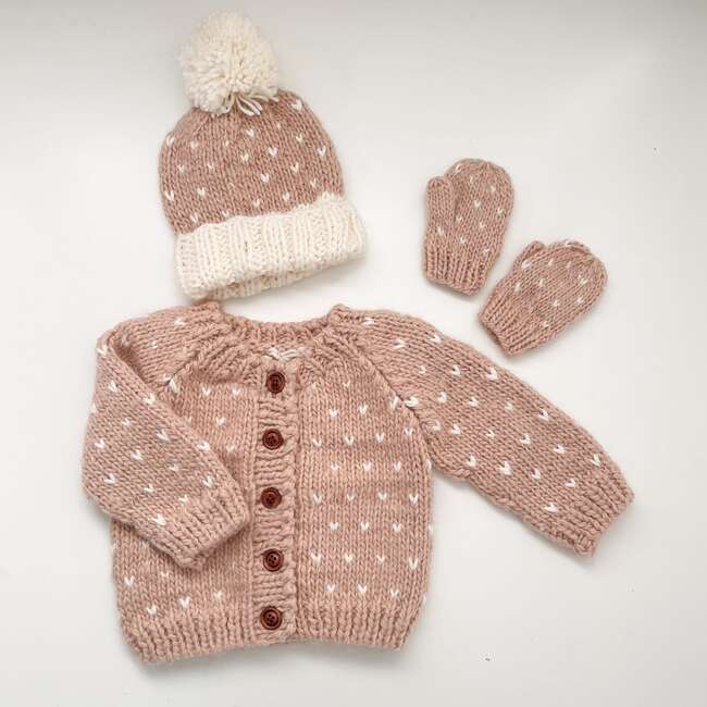 Sawyer Hand Knit Mittens - Blush by The Blueberry Hill