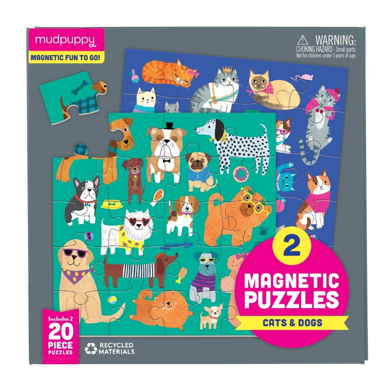 Cats & Dogs Magnetic Puzzles by Mudpuppy