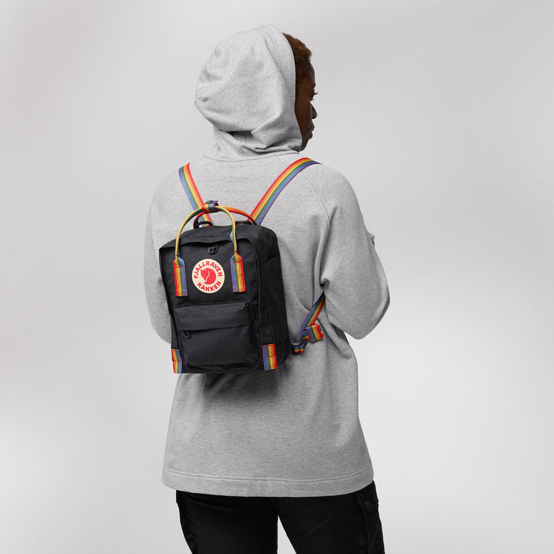 Kånken Rainbow Mini Backpack - Black by Fjallraven