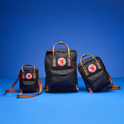 Kånken Rainbow Mini Backpack - Black by Fjallraven