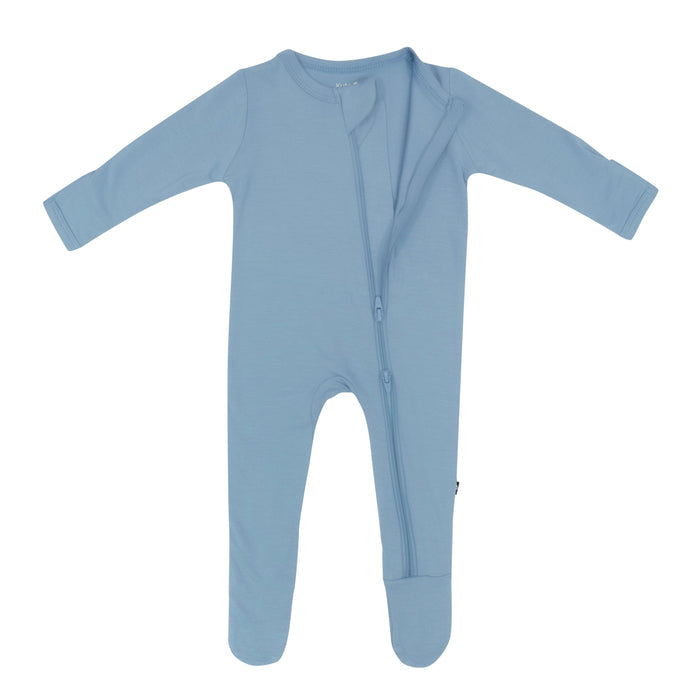 Solid Footie with Zipper - Slate by Kyte Baby