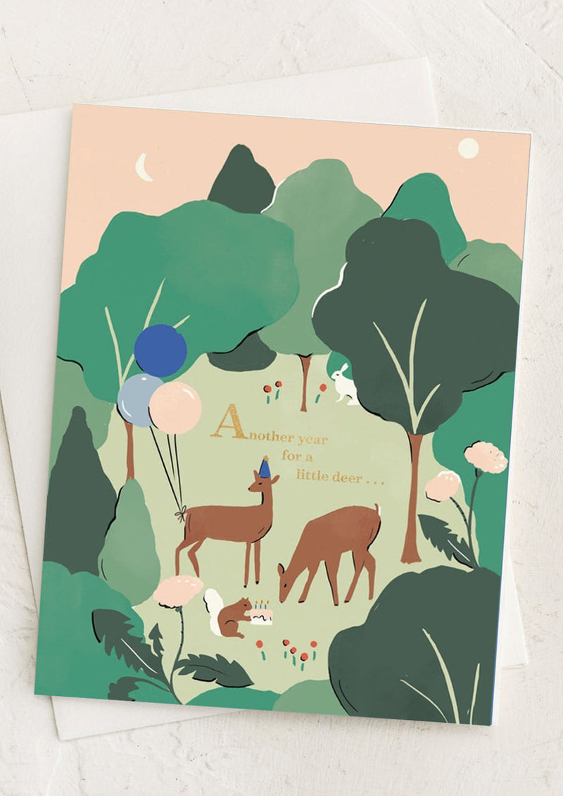 Another Year Little Deer Card by Amy Heitman