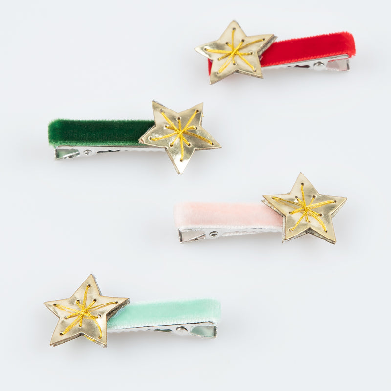 Gold Star Hair Clips by Meri Meri