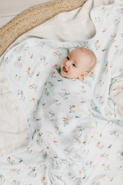 Luxe Muslin Swaddle - Ice Hockey by Loulou Lollipop