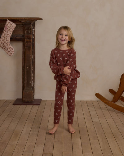 Spongey Knit Set Posy - Brick by Rylee + Cru