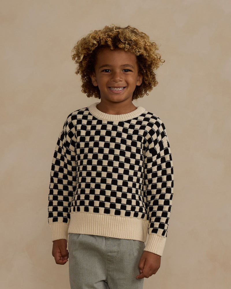 Aspen Sweater Check - Natural by Rylee + Cru