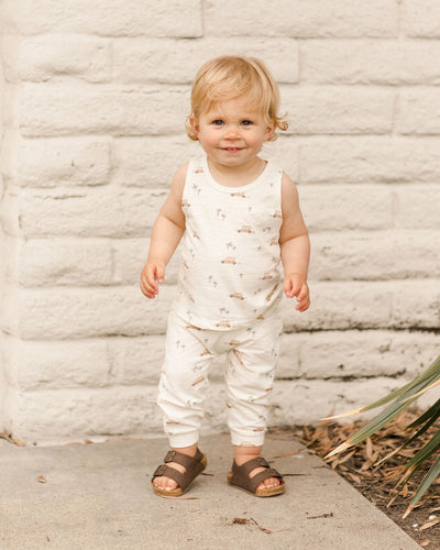 Tank + Slouch Pant Set Surf Buggy - Ivory by Rylee + Cru FINAL SALE