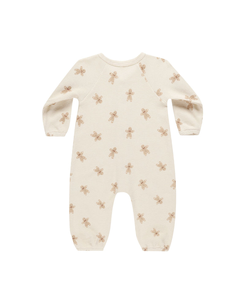 Waffle Long Sleeve Jumpsuit Gingerbread - Natural by Quincy Mae