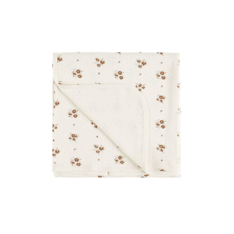 Pointelle Baby Blanket - Autumn Flora by Quincy Mae