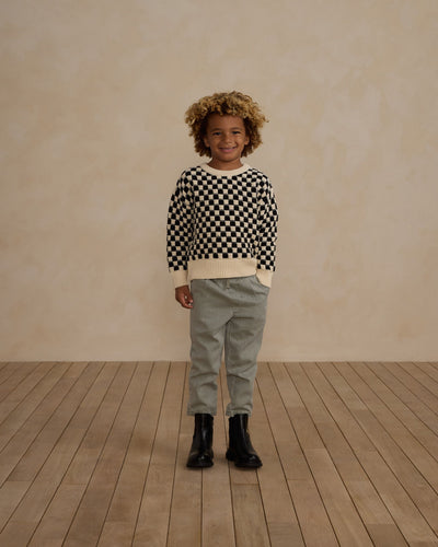 Aspen Sweater Check - Natural by Rylee + Cru