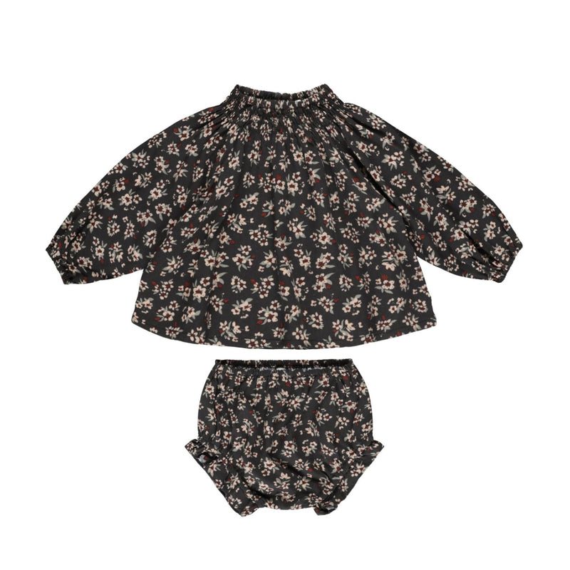 Quincy Set Dark Floral - Black by Rylee + Cru