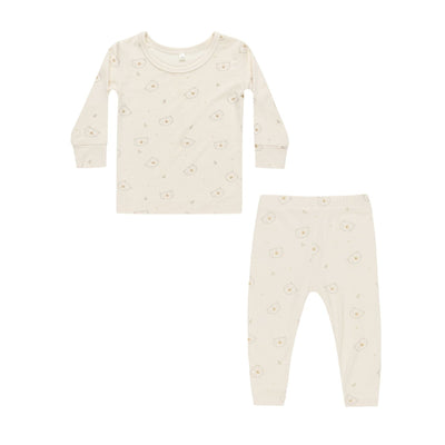 Bamboo Pajama Set Bears - Natural  by Quincy Mae