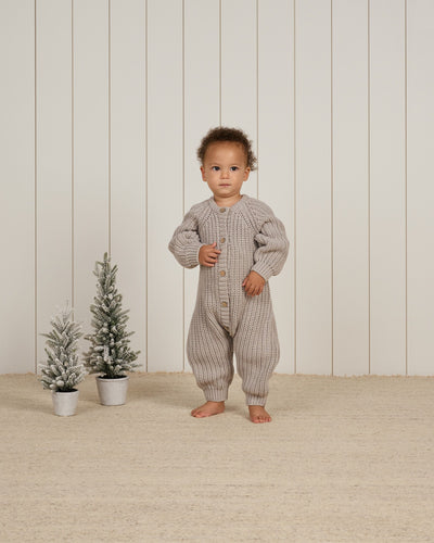 Chunky Knit Jumpsuit - Fog by Quincy Mae