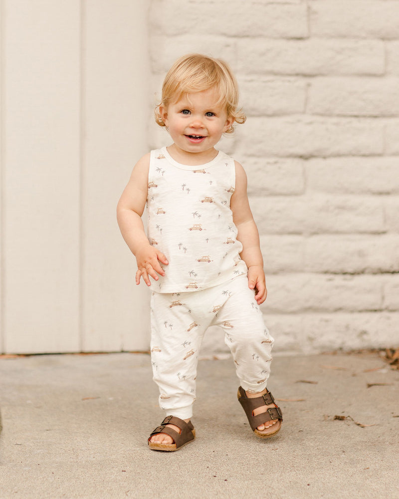 Tank + Slouch Pant Set Surf Buggy - Ivory by Rylee + Cru FINAL SALE