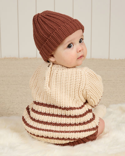 Chunky Knit Beanie - Cranberry by Quincy Mae