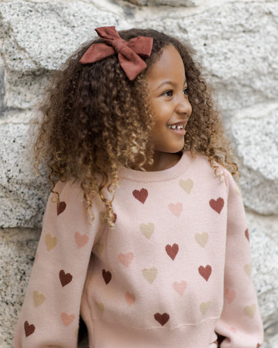 Jaquard Knit Set Hearts - Blush by Rylee + Cru