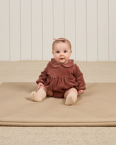 Peter Pan Romper - Cranberry by Quincy Mae