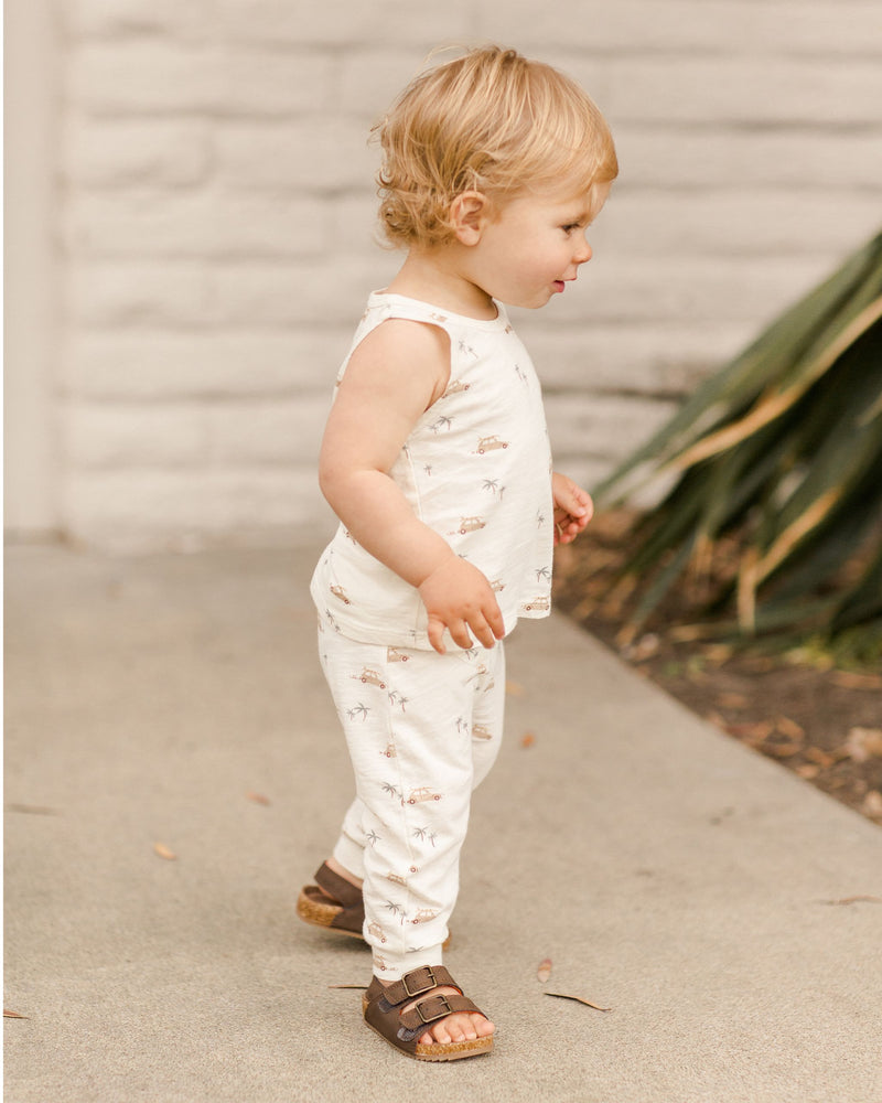 Tank + Slouch Pant Set Surf Buggy - Ivory by Rylee + Cru FINAL SALE