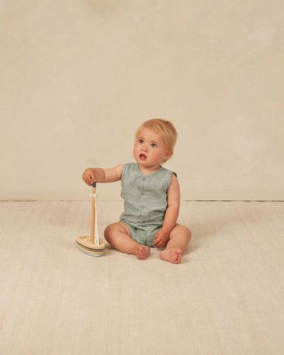 Maverick Romper - Heathered Indigo by Rylee + Cru - FINAL SALE