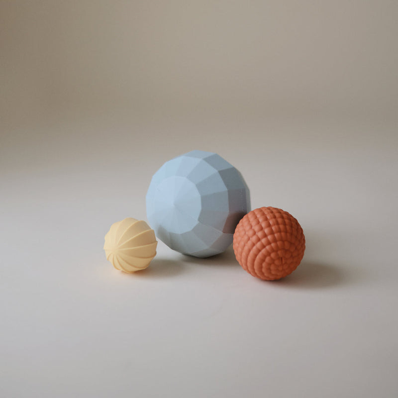 Nesting Spheres Sensory Toy - Powder Blue by Mushie