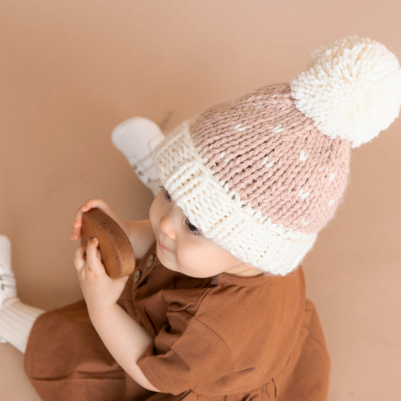 Sawyer Hand Knit Hat - Blush by The Blueberry Hill