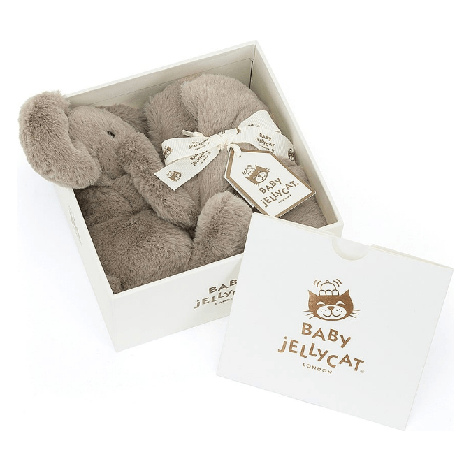 Smudge Elephant Soother in Gift Box by Jellycat