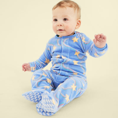 Starry Nights Velour Magnetic Footie by Magnetic Me