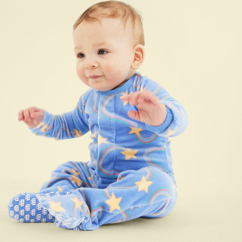 Starry Nights Velour Magnetic Footie by Magnetic Me