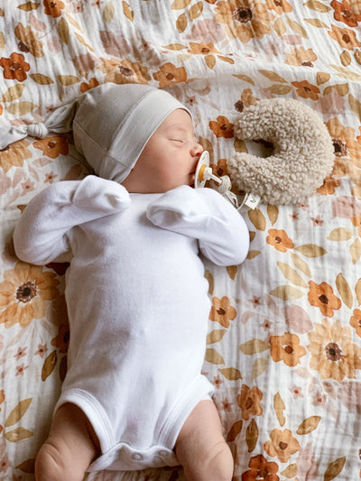 Sunflower Muslin Swaddle by Mini Wander