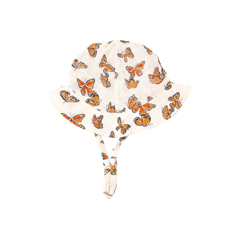 Muslin Sunhat - Painted Monarch Butterflies by Angel Dear - FINAL SALE