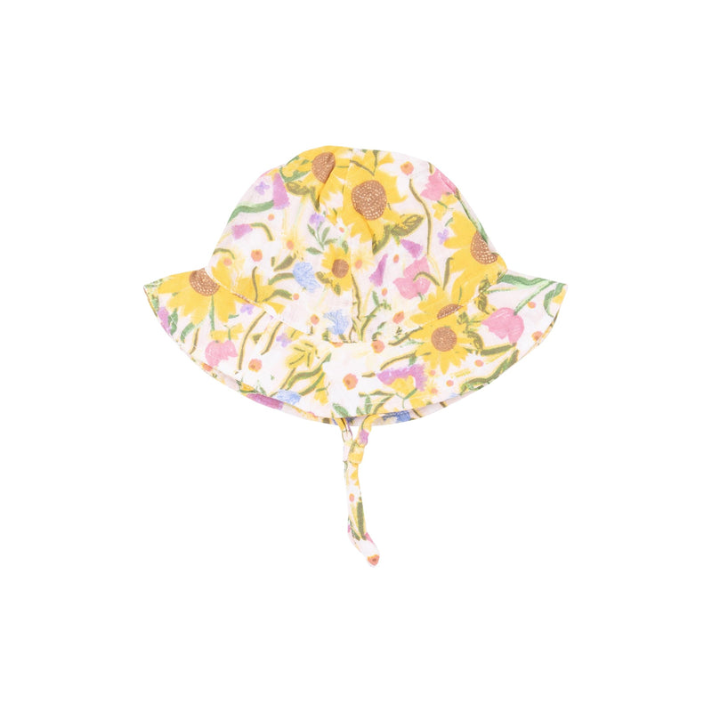 Muslin Sunhat - Sunflower Dream Floral by Angel Dear - FINAL SALE