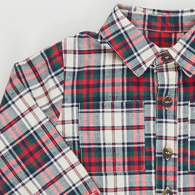 Boys Jack Shirt - Holly Tartan by Pink Chicken FINAL SALE