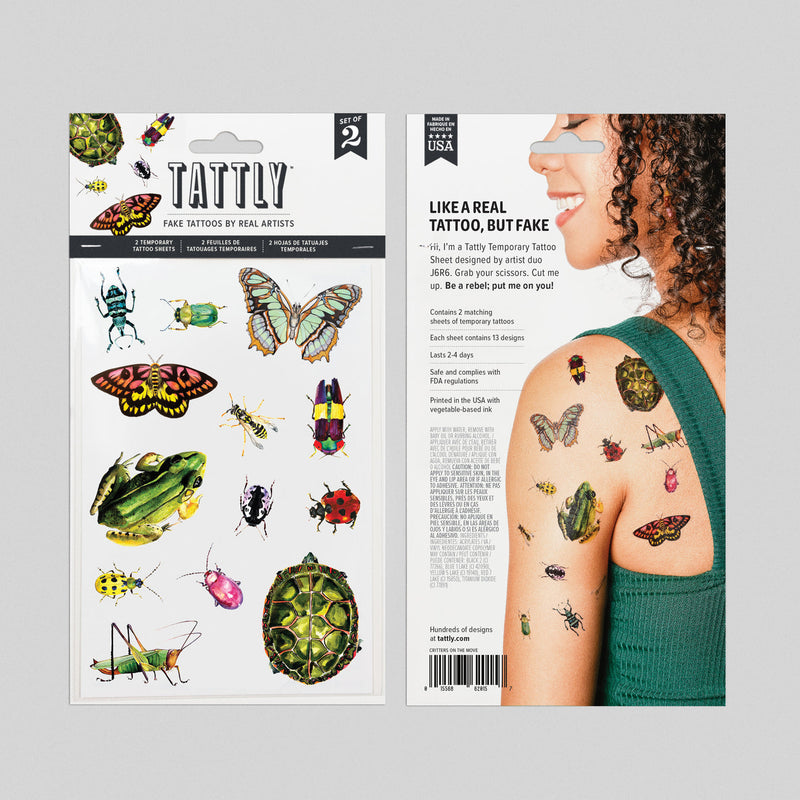 Critters on the Move Tattoo Sheets - Set of 2 by Tattly