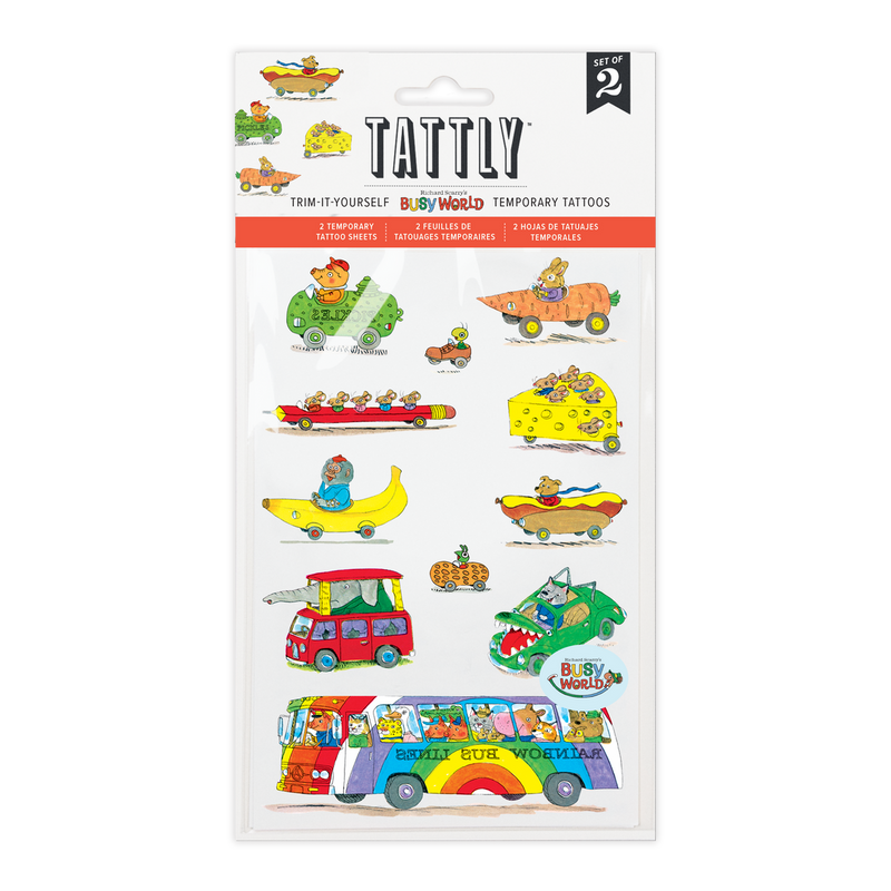 Things That Go by Richard Scarry Sheet Tattoos - Set of 2 by Tattly