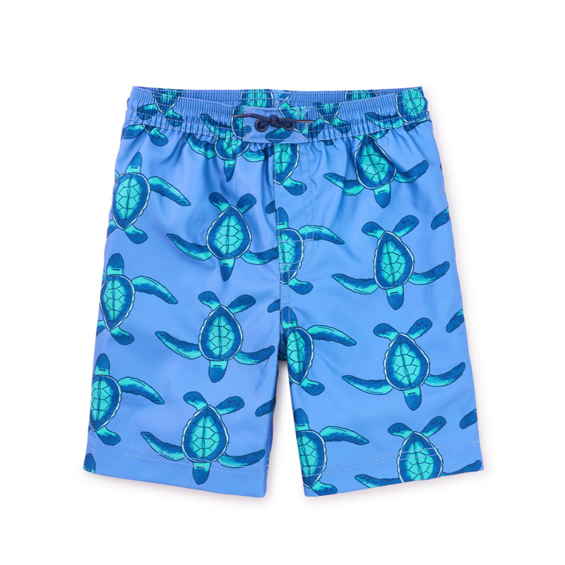 Full-Length Swim Trunks - Nesting Sea Turtles by Tea Collection FINAL SALE