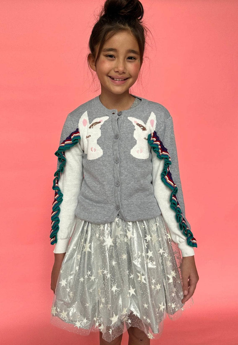 Unicorn Ruffle Cardigan by Lola + The Boys